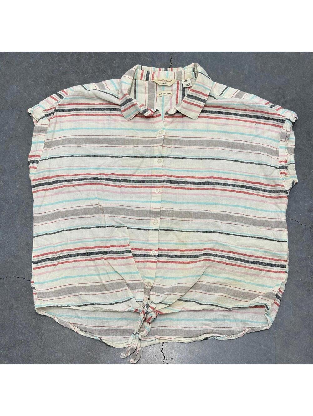 Weatherproof Vintage Striped Linen Shirt